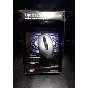 Micro Innovations 3 Button Optical Scroll Mouse Model PD435P PS/2 Compatible NEW